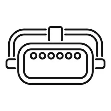 Virtual reality headset presenting digital interface with augmented reality Illustrazione stock