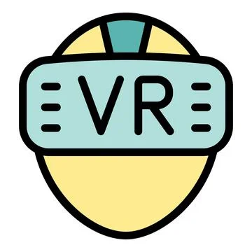 Virtual reality headset provides immersive gaming experience 스톡 일러스트