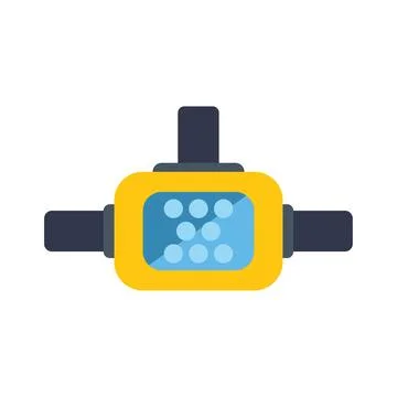 Virtual reality headset providing immersive experience Stock Illustration