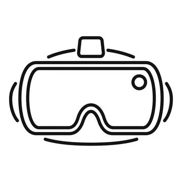 Virtual reality headset providing immersive experience with sensors and tra.. Illustrazione stock