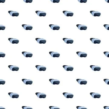 Virtual reality headset seamless pattern future technology 스톡 일러스트