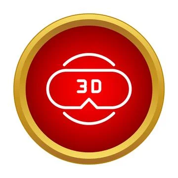 Virtual reality headset showing 3d entertainment gaming icon イラスト素材