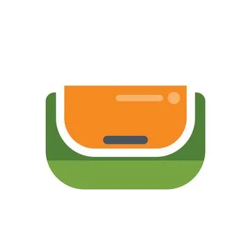 Virtual reality headset showing augmented reality experience icon Illustrazione stock