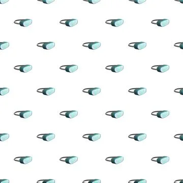 Virtual reality headset technology seamless pattern background 库存插图