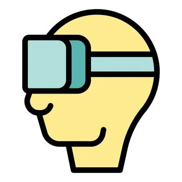 Virtual reality headset user enjoying gaming in metaverse Stock Illustration