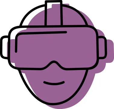 Virtual Reality Headset User VR Gaming Illustration Stock Illustration