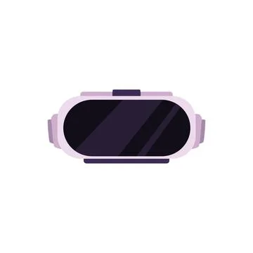 Virtual reality headset for video games, flat vector illustration isolated on Stock Illustration