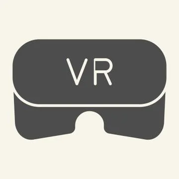 Virtual reality helmet solid icon. VR glasses vector illustration isolated on イラスト素材