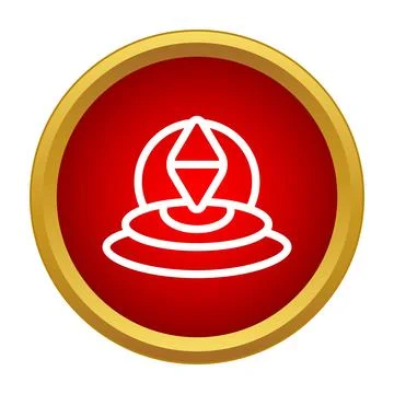 Virtual reality icon with abstract geometric symbol Stock Illustration