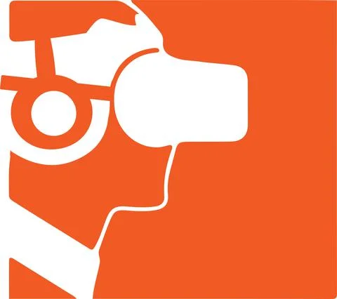 Virtual reality icon on background Stock Illustration