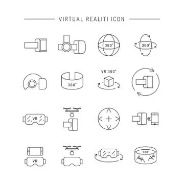 Virtual reality icon Stock Illustration