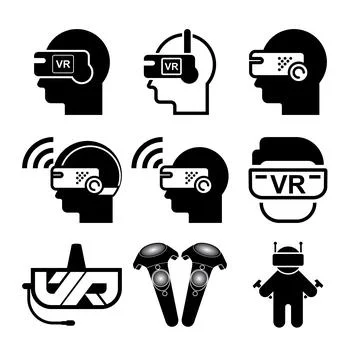 Virtual reality icon. Stock Illustration