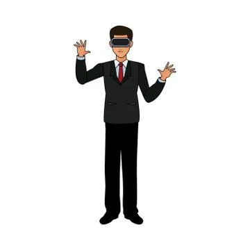 Virtual reality icon image Illustrazione stock