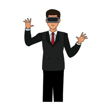 Virtual reality icon image Stock Illustration