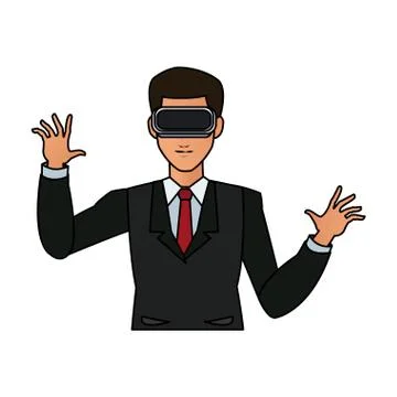 Virtual reality icon image 스톡 일러스트