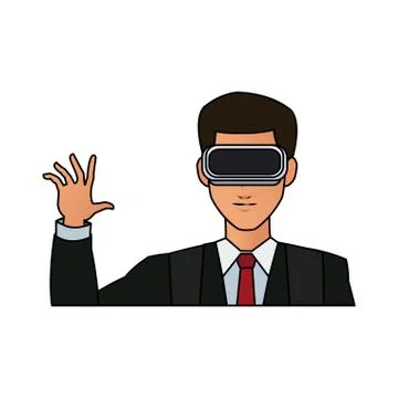 Virtual reality icon image Illustrazione stock