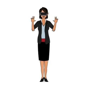 Virtual reality icon image 库存插图