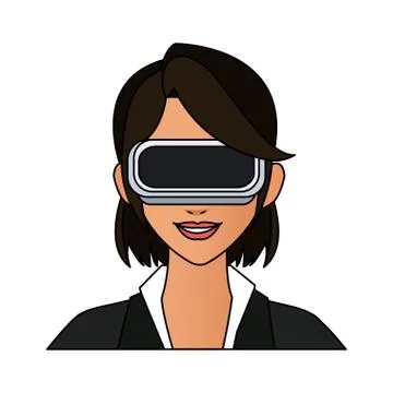 Virtual reality icon image Stock Illustration