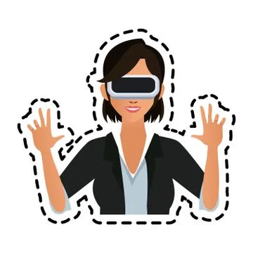 Virtual reality icon image Stockillustratie
