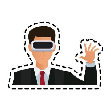 Virtual reality icon image 스톡 일러스트