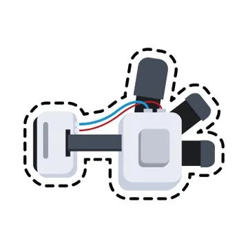 Virtual reality icon image Illustrazione stock