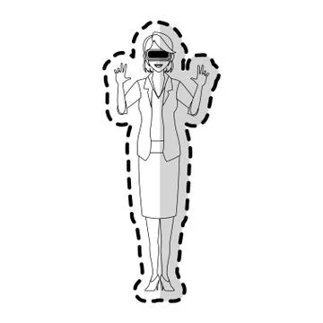 Virtual reality icon image Illustrazione stock