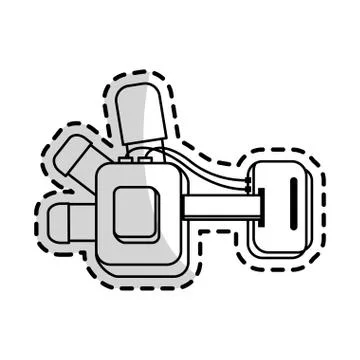 Virtual reality icon image Illustrazione stock