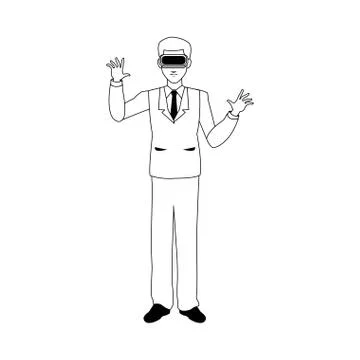 Virtual reality icon image Stockillustratie