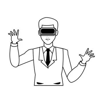Virtual reality icon image Illustrazione stock