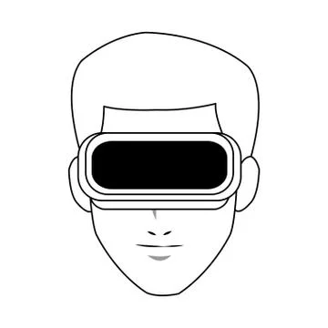 Virtual reality icon image Illustrazione stock