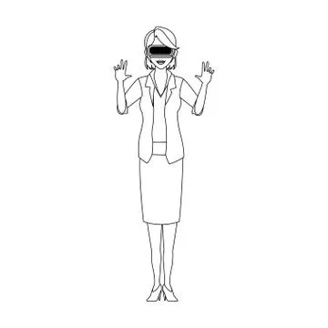 Virtual reality icon image Illustrazione stock