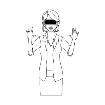 Virtual reality icon image Illustrazione stock