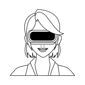 Virtual reality icon image Stock Illustration