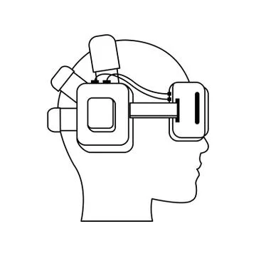 Virtual reality icon image Illustrazione stock