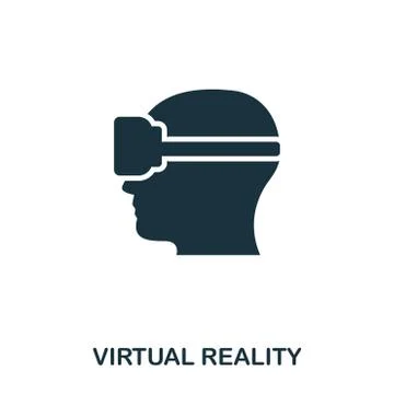 Virtual Reality icon. Mobile app, printing, web site icon. Simple element sing Stock Illustration