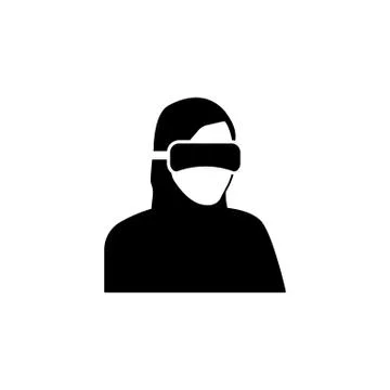 Virtual reality icon. Special Forces. ninja icon. futuristic man Stock Illustration