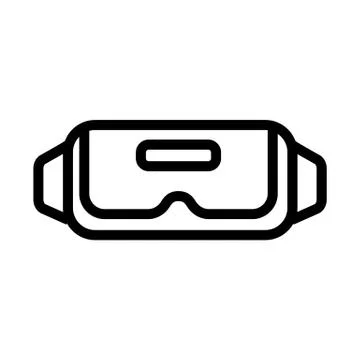 Virtual reality icon vector glasses. Isolated contour symbol illustration Illustrazione stock