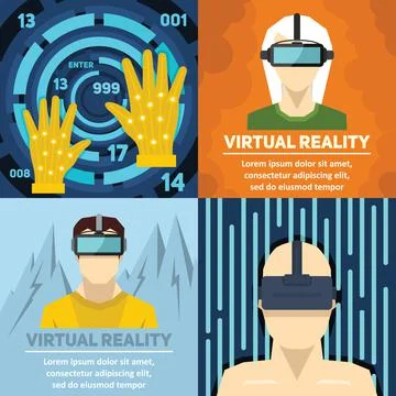 Virtual reality illustration Stock Illustration