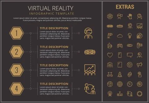 Virtual reality infographic template and elements. イラスト素材