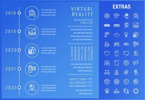 Virtual reality infographic template and elements. イラスト素材