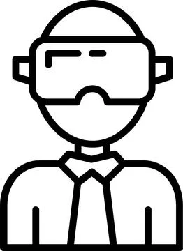 Virtual Reality Line Icon Design Stock Illustration