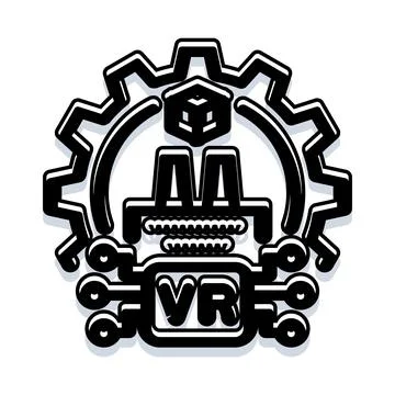 Virtual reality manufacturing process technology icon Illustrazione stock