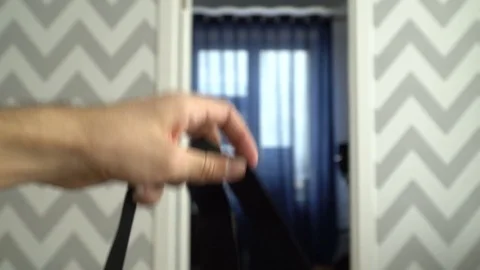 Virtual reality mask. Close up. A virtual reality headset affords an immersive Stock Footage 73989257