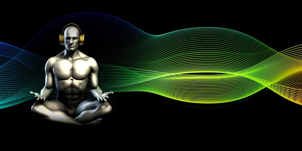 Virtual Reality Mindfulness Training Program Concept Stockillustratie