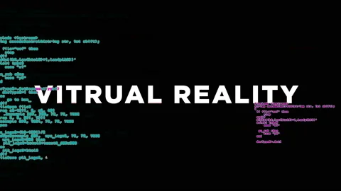 Virtual reality modern glitch concept animation Stock Footage 199106460