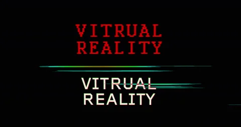 Virtual reality modern glitch concept animation Stock Footage 199106617
