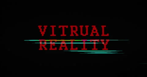 Virtual reality modern glitch concept animation Stock Footage 199108341