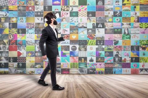 Virtual reality navigation Stock Photos