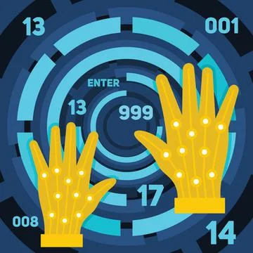 Virtual reality. New technologies and on line gaming Illustrazione stock