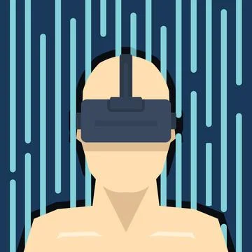 Virtual reality. New technologies and on line gaming Stock Illustration